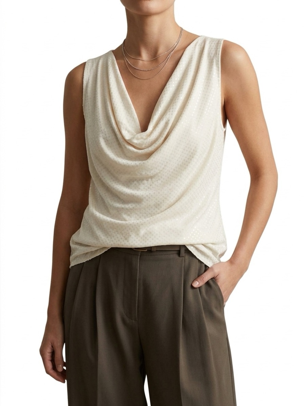 Pale Pink Bandeau Top - Women's Sleeveless Tee Style
